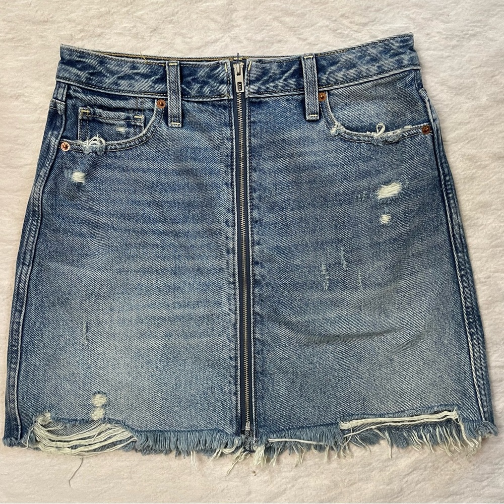 NWT Abercrombie & Fitch Zoe Natural Rise Vintage A-Line Jean Skirt